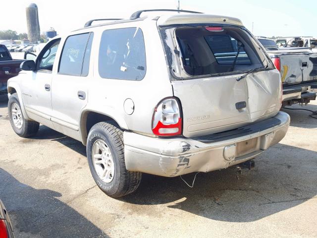 1B4HR28N71F637029 - 2001 DODGE DURANGO SILVER photo 3