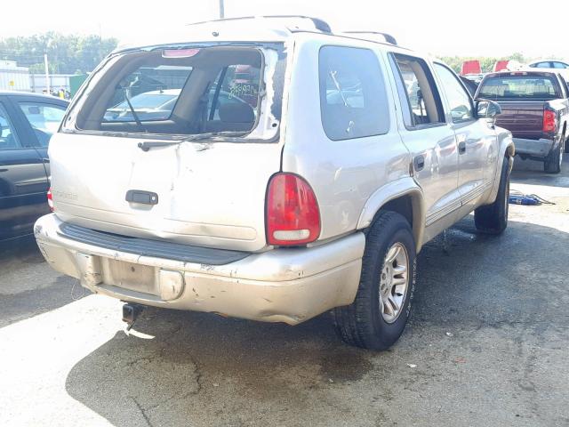 1B4HR28N71F637029 - 2001 DODGE DURANGO SILVER photo 4