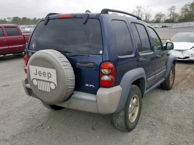 1J4GL48K26W150680 - 2006 JEEP LIBERTY SP BLUE photo 4