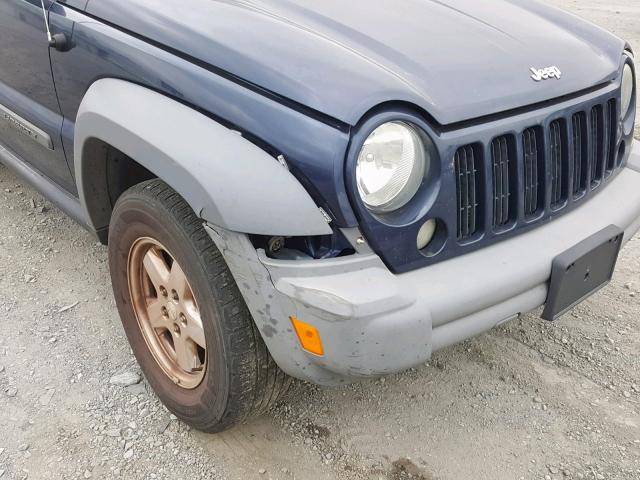 1J4GL48K26W150680 - 2006 JEEP LIBERTY SP BLUE photo 9