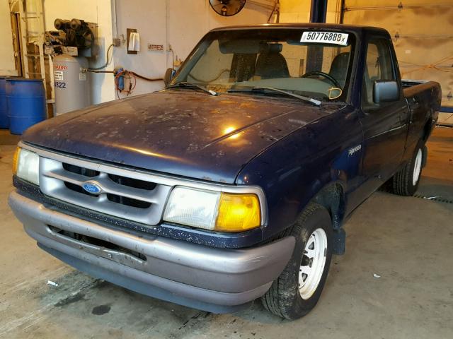 1FTCR10AXVUC77305 - 1997 FORD RANGER BLUE photo 2