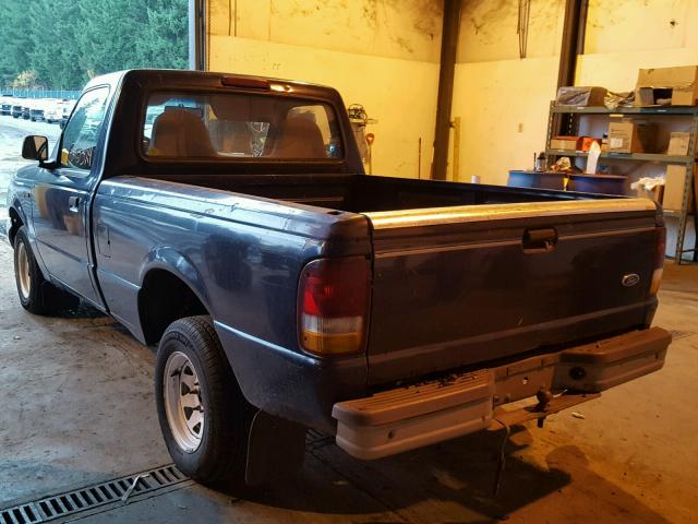 1FTCR10AXVUC77305 - 1997 FORD RANGER BLUE photo 3