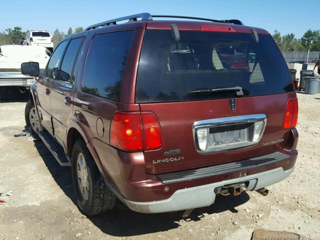 5LMFU27R83LJ15455 - 2003 LINCOLN NAVIGATOR Бордовый фото 3