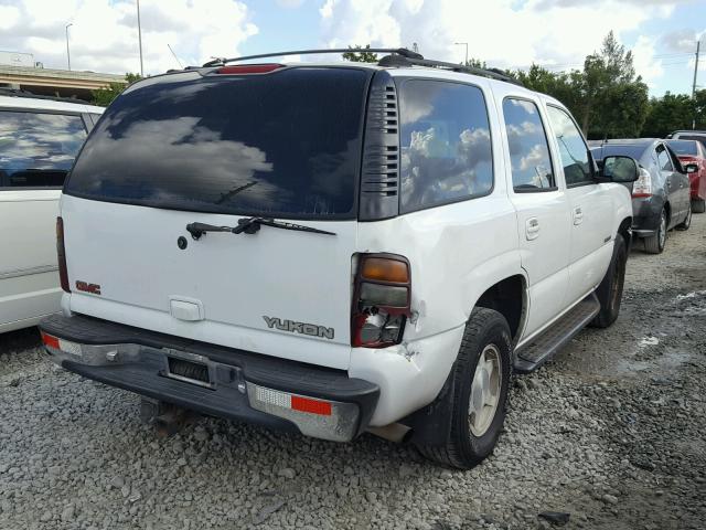 1GKEC13T71J288222 - 2001 GMC YUKON WHITE photo 4