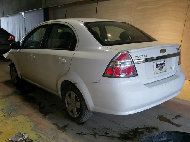 KL1TD5DE4BB195376 - 2011 CHEVROLET AVEO LS WHITE photo 3