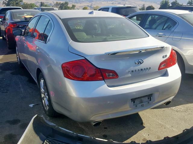 JNKCV61E79M311781 - 2009 INFINITI G37 BASE SILVER photo 3