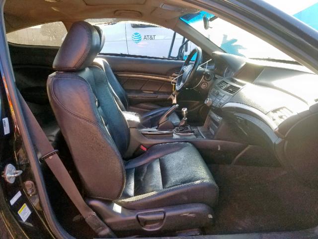 1HGCS11838A026665 - 2008 HONDA ACCORD EXL BLACK photo 5