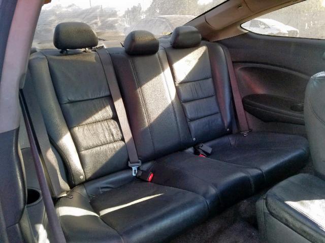 1HGCS11838A026665 - 2008 HONDA ACCORD EXL BLACK photo 6