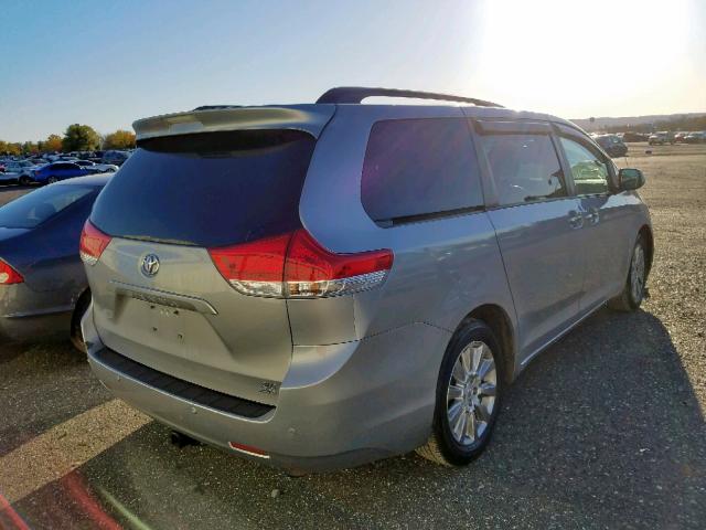 5TDDK3DC6ES079387 - 2014 TOYOTA SIENNA XLE SILVER photo 4