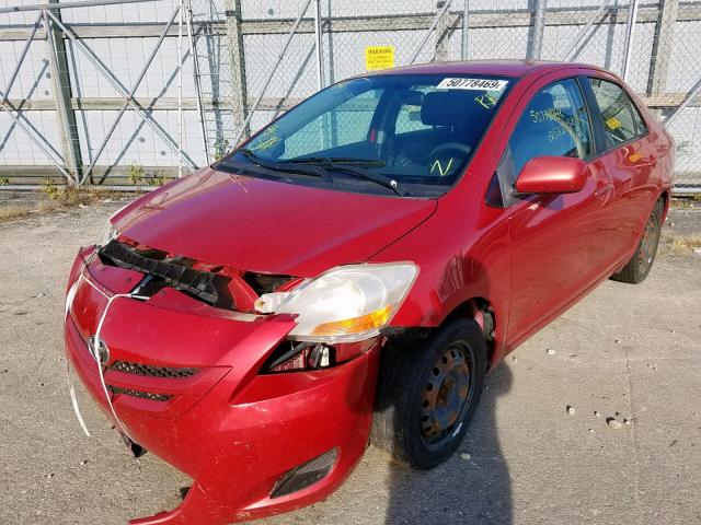 JTDBT923X71089916 - 2007 TOYOTA YARIS RED photo 2