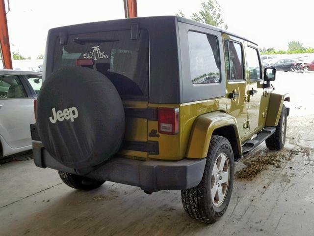 1J4GA59197L140796 - 2007 JEEP WRANGLER S GREEN photo 4