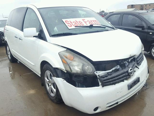 5N1BV28U48N122075 - 2008 NISSAN QUEST S WHITE photo 1