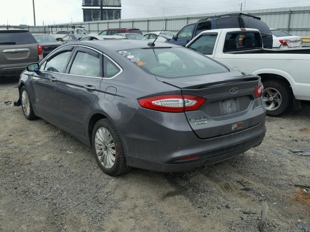 3FA6P0SU0ER311768 - 2014 FORD FUSION TIT GRAY photo 3