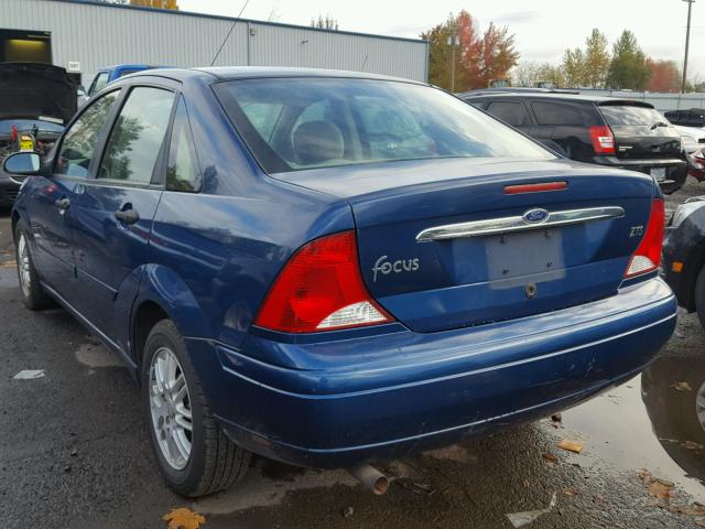 1FAFP3836YW262335 - 2000 FORD FOCUS ZTS BLUE photo 3