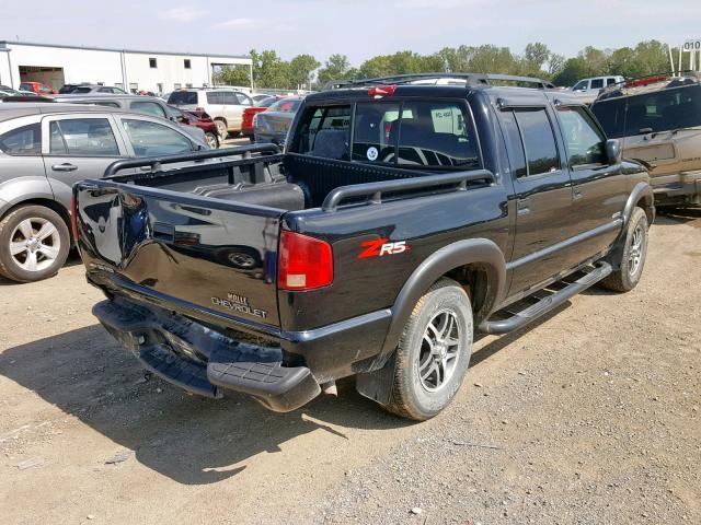 1GCDT13W72K186335 - 2002 CHEVROLET S TRUCK S1 BLACK photo 4