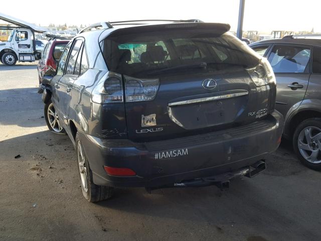 JTJHW31U472007520 - 2007 LEXUS RX 400H GRAY photo 3