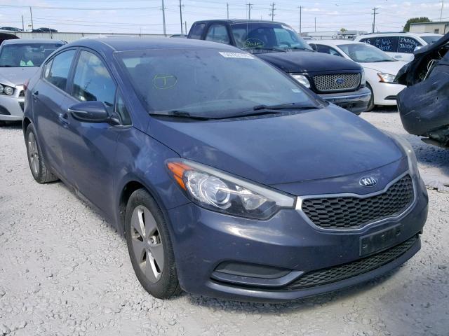 KNAFX4A67E5109658 - 2014 KIA FORTE LX BLUE photo 1