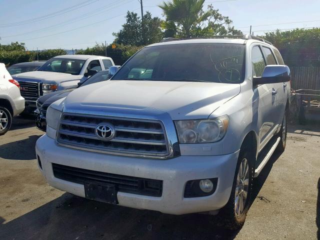 5TDDW5G19BS044865 - 2011 TOYOTA SEQUOIA PL WHITE photo 2