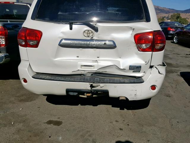 5TDDW5G19BS044865 - 2011 TOYOTA SEQUOIA PL WHITE photo 9