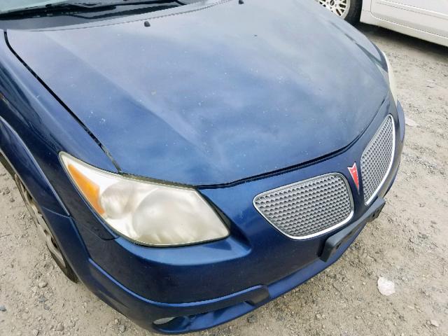 5Y2SL63865Z418344 - 2005 PONTIAC VIBE BLUE photo 9