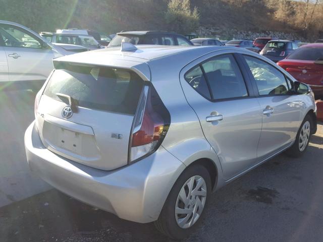 JTDKDTB3XF1578812 - 2015 TOYOTA PRIUS C SILVER photo 4