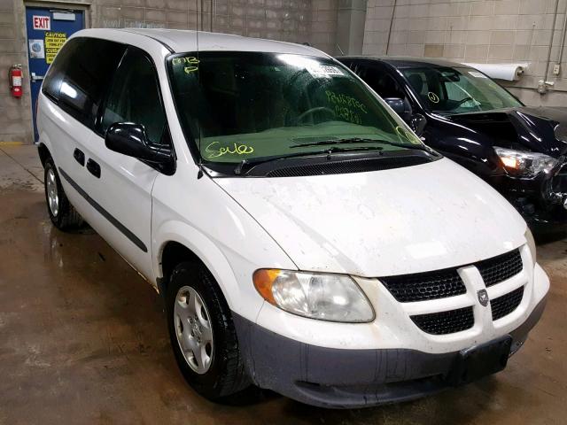 1B4GP253X2B694208 - 2002 DODGE CARAVAN SE WHITE photo 1