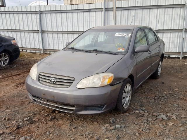 2T1BR38E34C263479 - 2004 TOYOTA COROLLA CE GRAY photo 2