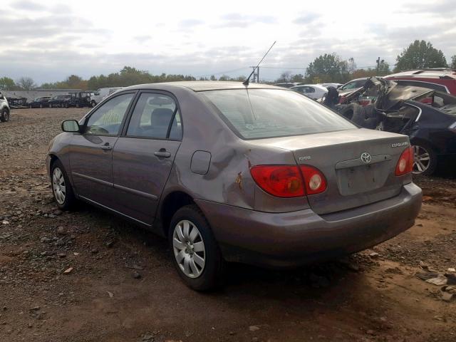 2T1BR38E34C263479 - 2004 TOYOTA COROLLA CE GRAY photo 3