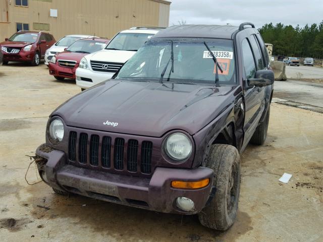 1J4GL58K24W180619 - 2004 JEEP LIBERTY LI MAROON photo 2