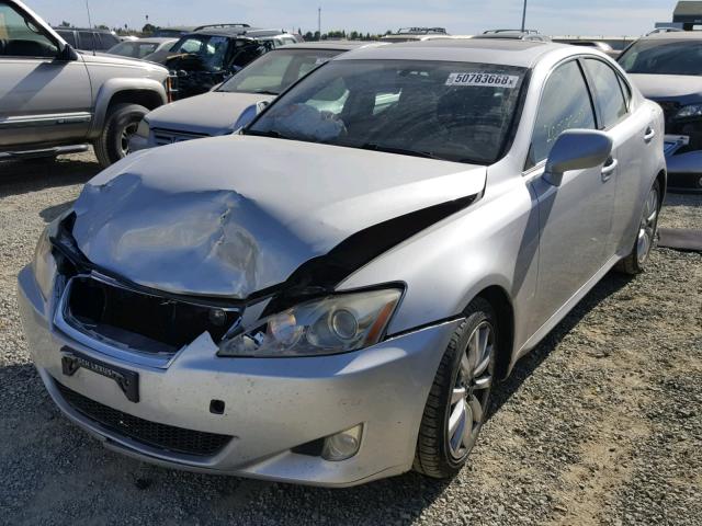 JTHBK262085074510 - 2008 LEXUS IS 250 SILVER photo 2