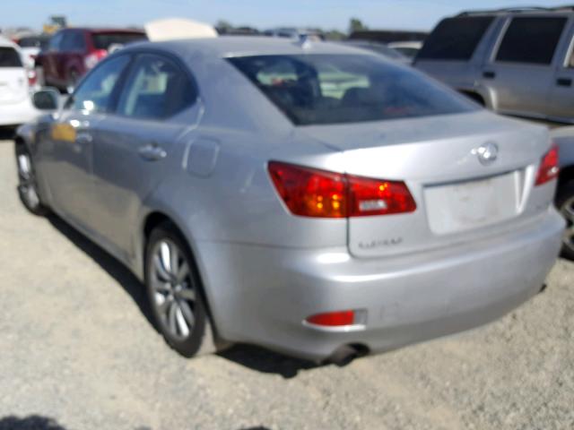 JTHBK262085074510 - 2008 LEXUS IS 250 SILVER photo 3