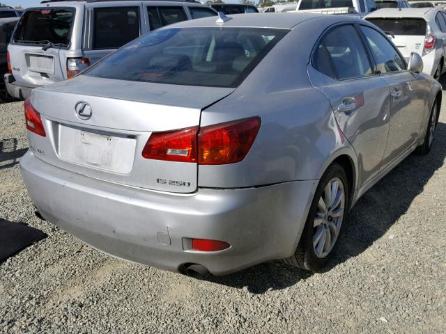 JTHBK262085074510 - 2008 LEXUS IS 250 SILVER photo 4