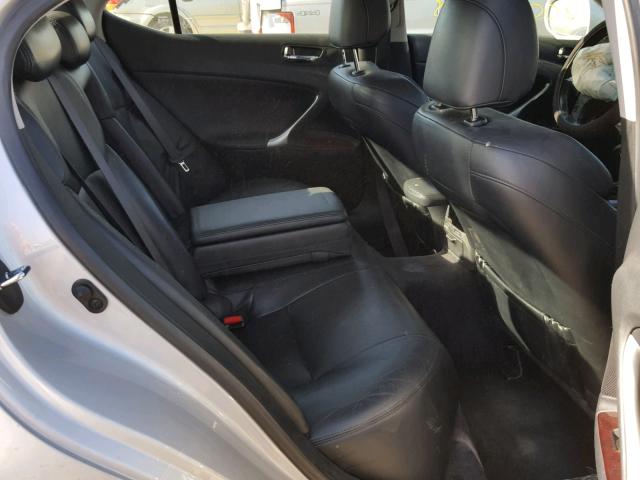 JTHBK262085074510 - 2008 LEXUS IS 250 SILVER photo 6