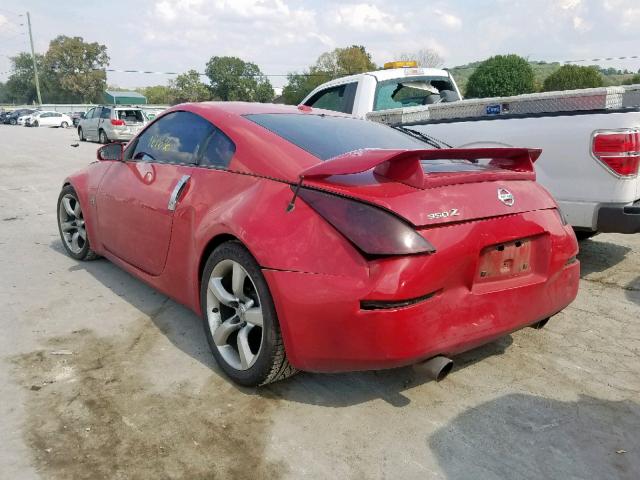 JN1AZ34D26M306761 - 2006 NISSAN 350Z COUPE RED photo 3