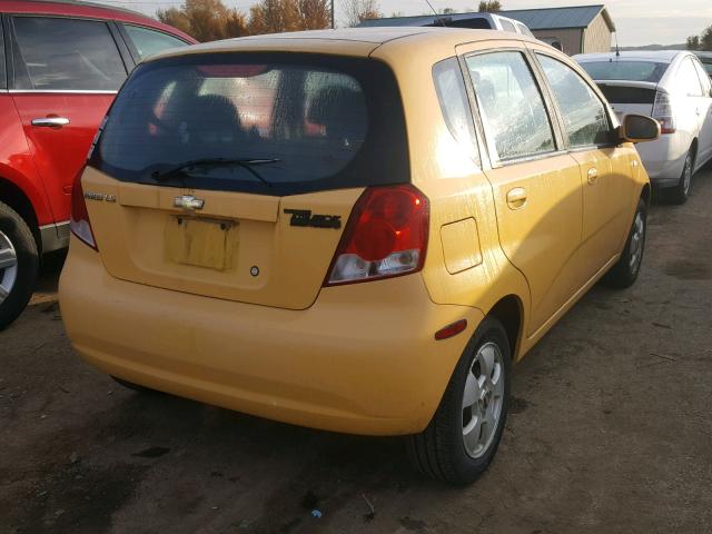 KL1TD66626B575432 - 2006 CHEVROLET AVEO BASE Сары фото 4