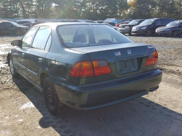 2HGEJ6618YH562114 - 2000 HONDA CIVIC BASE Yaşıl foto 3