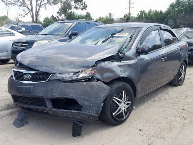 KNAFU4A2XD5729084 - 2013 KIA FORTE EX CHARCOAL photo 2