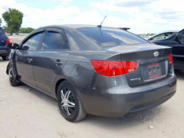 KNAFU4A2XD5729084 - 2013 KIA FORTE EX CHARCOAL photo 3