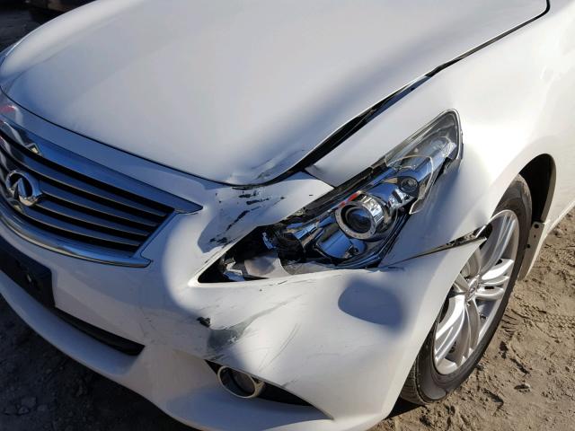 JN1CV6AP6DM712432 - 2013 INFINITI G37 BASE WHITE photo 9