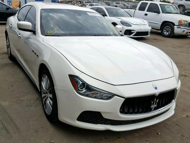 ZAM57XSA6F1151049 - 2015 MASERATI GHIBLI WHITE photo 1