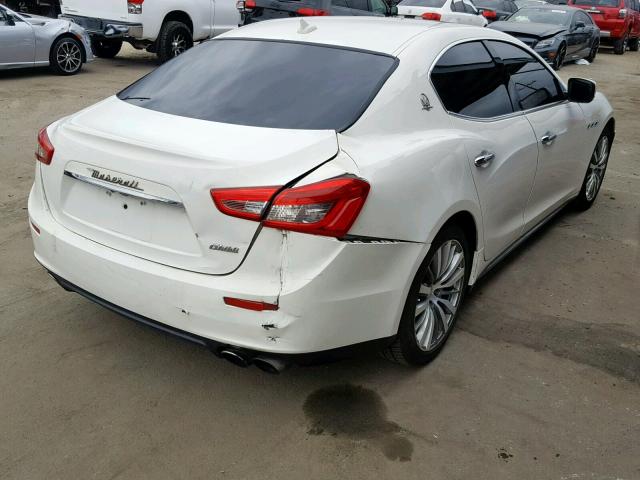 ZAM57XSA6F1151049 - 2015 MASERATI GHIBLI WHITE photo 4