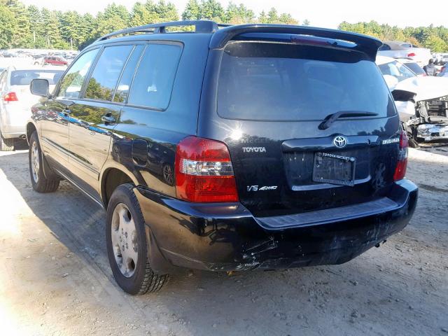 JTEEP21A640022512 - 2004 TOYOTA HIGHLANDER BLACK photo 3