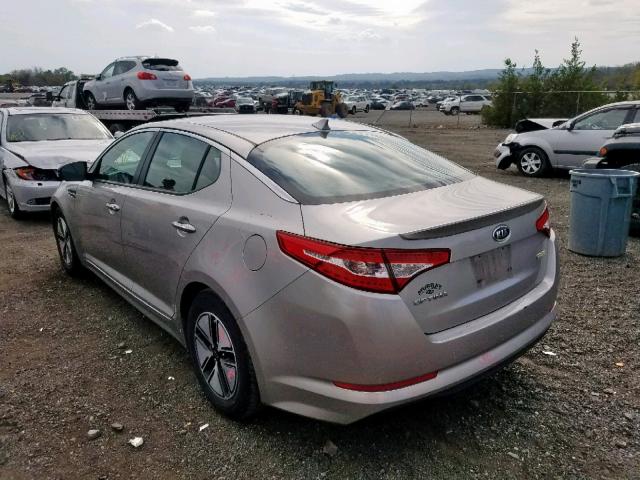 KNAGM4AD6B5003130 - 2011 KIA OPTIMA HYB GRAY photo 3