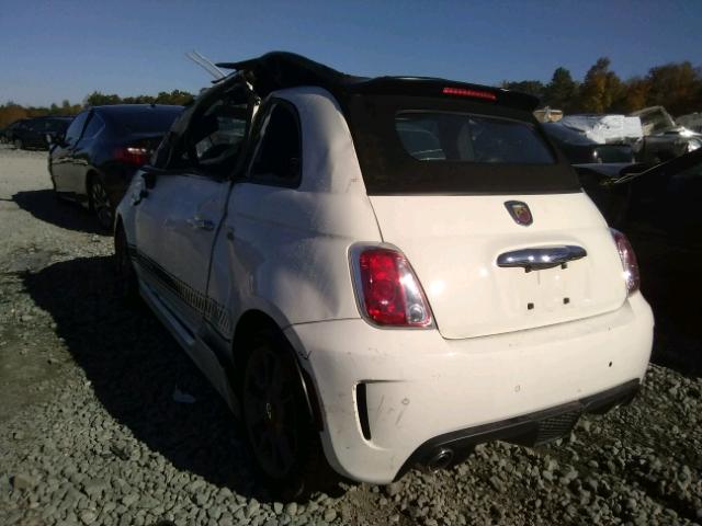 3C3CFFJH7DT739267 - 2013 FIAT 500 ABARTH WHITE photo 3