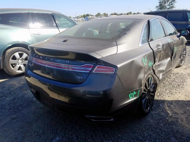 3LN6L2LU9GR620685 - 2016 LINCOLN MKZ HYBRID GRAY photo 4