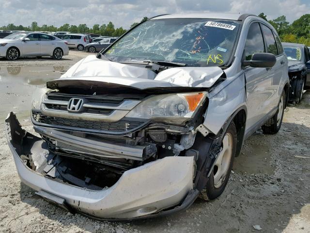 3CZRE3H32AG704457 - 2010 HONDA CR-V LX SILVER photo 2