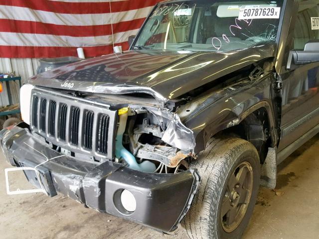 1J8HG48K36C195328 - 2006 JEEP COMMANDER ნაცრისფერი ფოტო 9