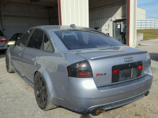 WUAPV54B53N905336 - 2003 AUDI RS6 SILVER photo 3