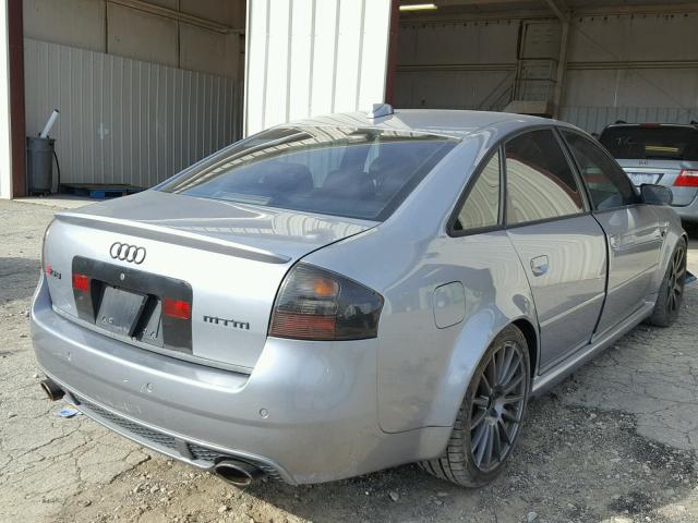 WUAPV54B53N905336 - 2003 AUDI RS6 SILVER photo 4