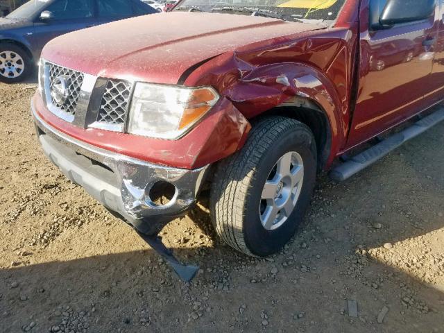 1N6AD09U47C406707 - 2007 NISSAN FRONTIER C RED photo 9